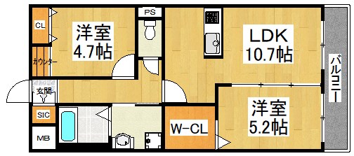 Villa Lumiere 2.3階3号color.jpg