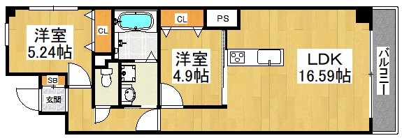 エフイー堺 2～4階２号室color.jpg