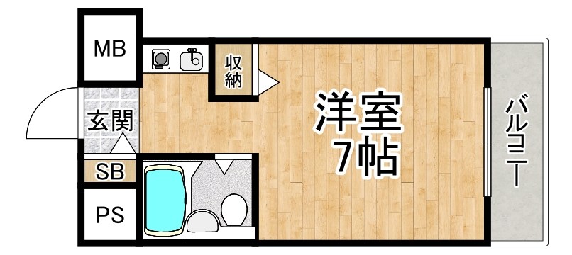 パープルマンションⅢ パープルマンションⅢＢタイプ(19.5㎡)color.jpg