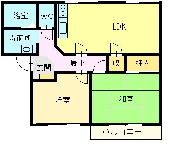 グリーンハイツ colorグリーンハイツ２LDKバルコニー有.jpg